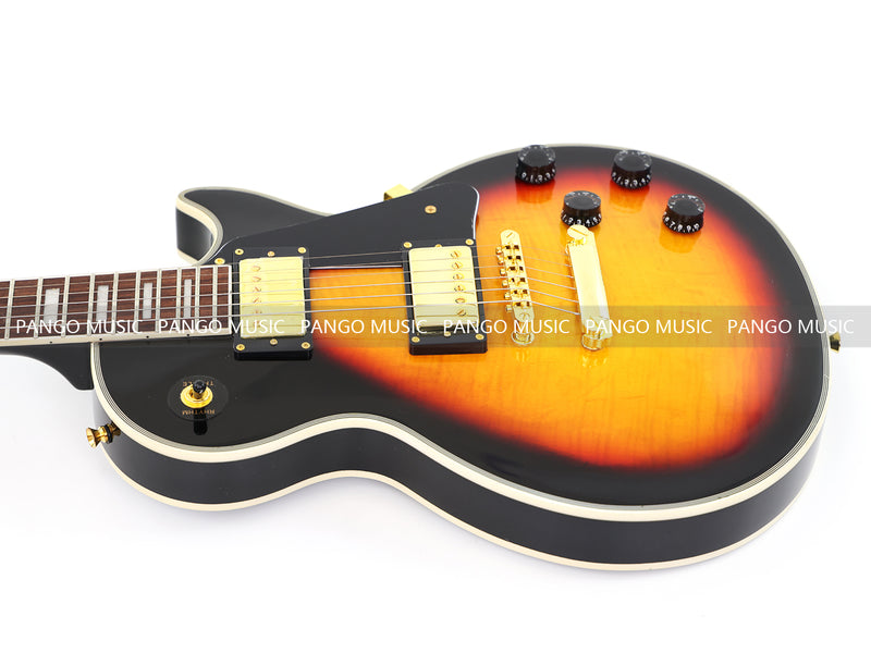 LP Custom Style Electric Guitar with Flamed Maple Top (CST-012)