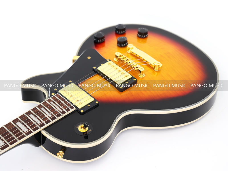 LP Custom Style Electric Guitar with Flamed Maple Top (CST-012)