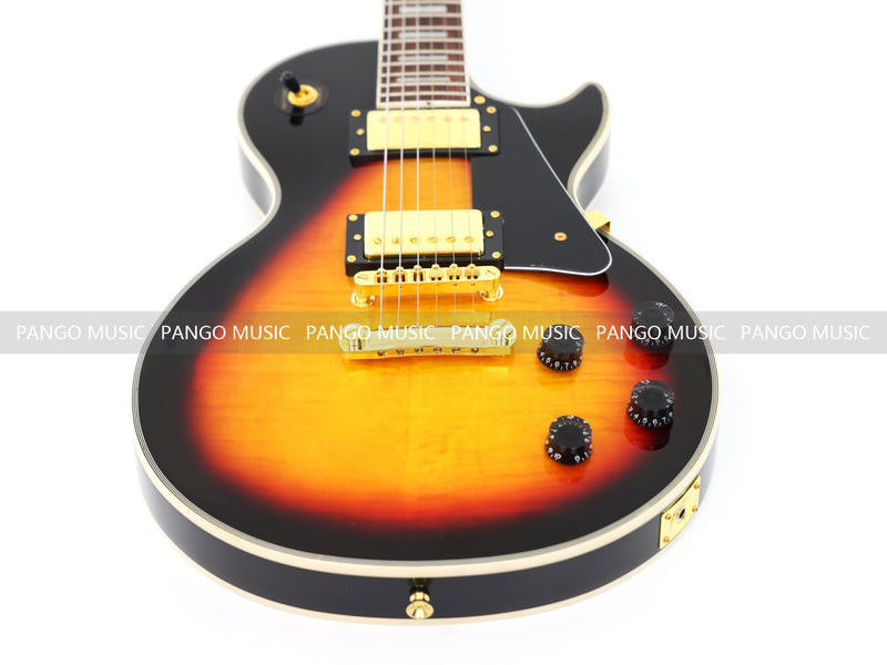 LP Custom Style Electric Guitar with Flamed Maple Top (CST-012)
