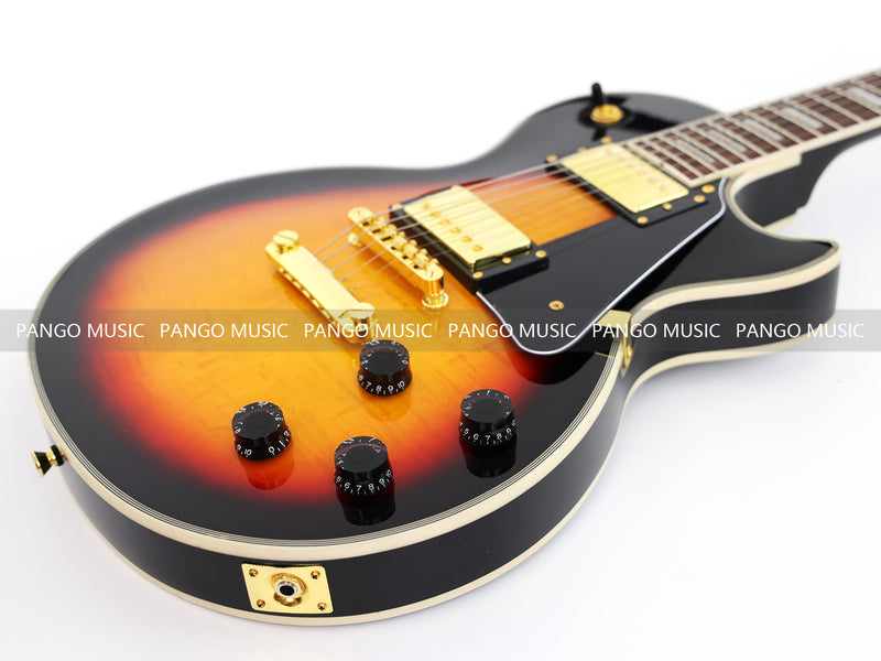 LP Custom Style Electric Guitar with Flamed Maple Top (CST-012)
