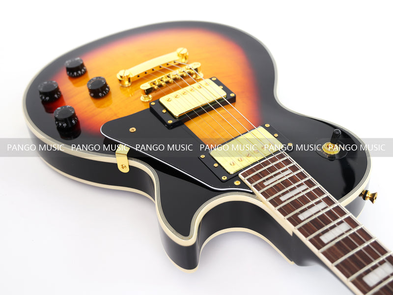 LP Custom Style Electric Guitar with Flamed Maple Top (CST-012)