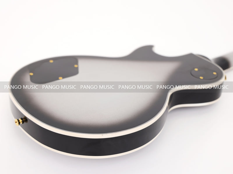 LP Custom Style Electric Guitar with Silver Metallic Finish (CST-008)