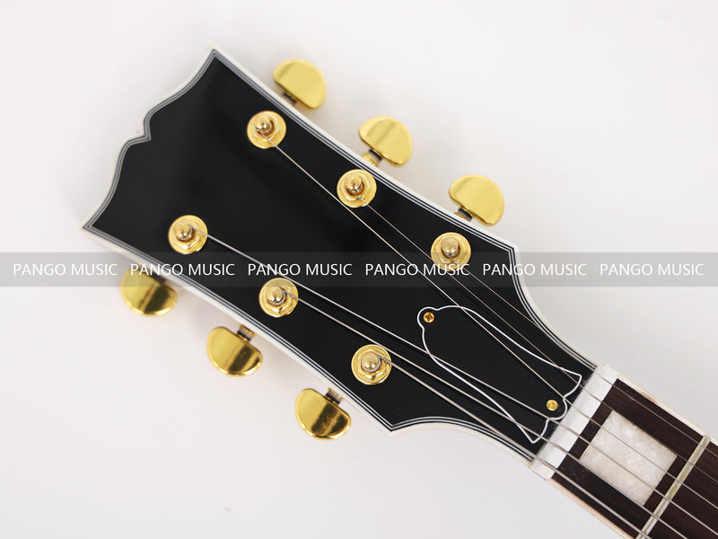 LP Custom Style Electric Guitar with Silver Metallic Finish (CST-008)