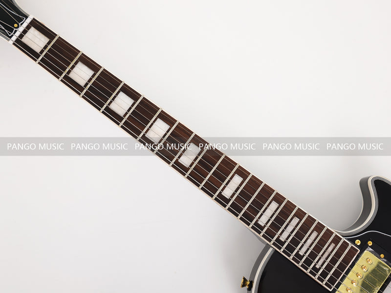 LP Custom Style Electric Guitar with Silver Metallic Finish (CST-008)