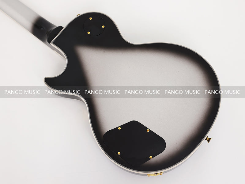 LP Custom Style Electric Guitar with Silver Metallic Finish (CST-008)