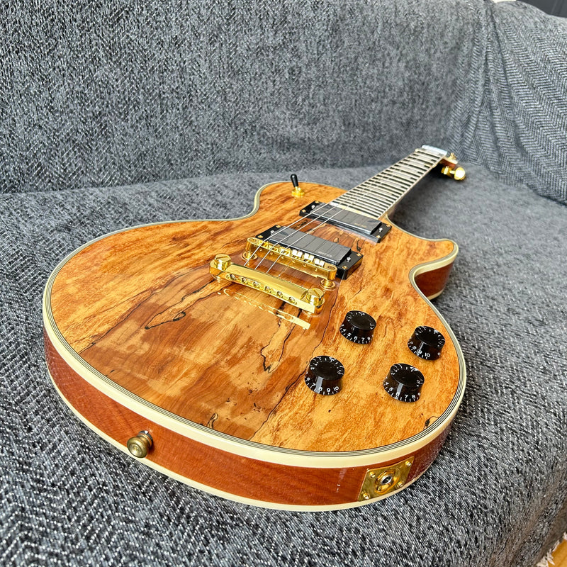 LP Custom Style Electric Guitar with Spalted Maple Top (GKS-013)