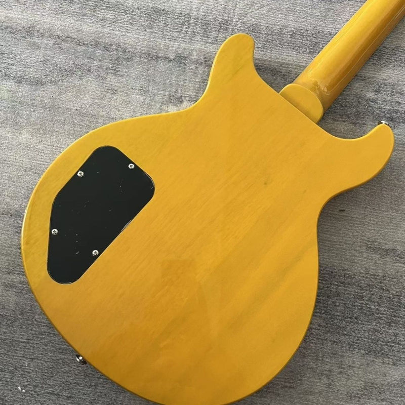 LP Junior Double Cut Style Electric Guitar with Gloss TV Yellow Finish(LRG-087)