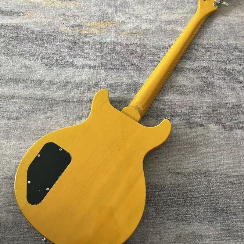 LP Junior Double Cut Style Electric Guitar with Gloss TV Yellow Finish(LRG-087)