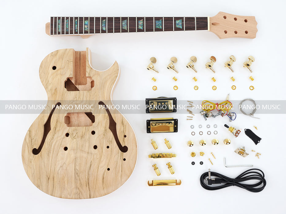 LP Standard DIY Electric Guitar Kit with Double F Holes (PLP-518, Limited Edition)