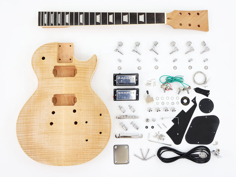 LP Standard DIY Electric Guitar Kit with Flamed Maple Top (LRF-019, Limited Edition)