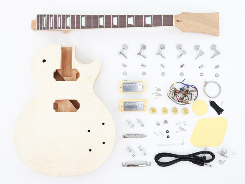 LP Standard DIY Electric Guitar Kit with Quilted Maple Top (LRF-034, Limited Edition)