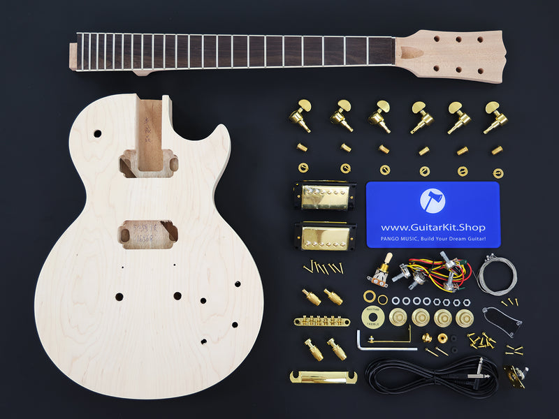 LP Standard Style DIY Electric Guitar Kit with Solid Maple Top(16568, Limited Edition)
