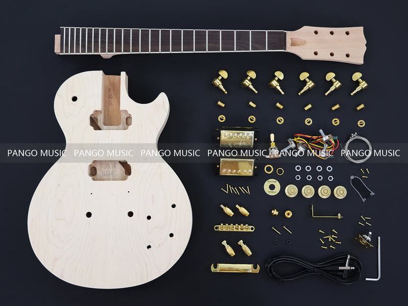 LP Standard Style DIY Electric Guitar Kit with Solid Maple Top(16568, Limited Edition)