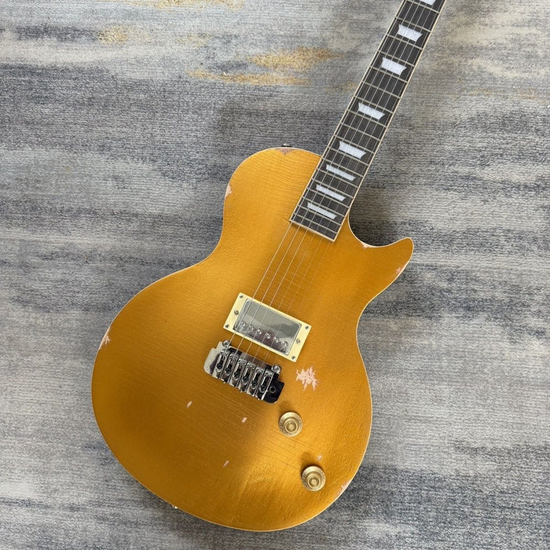 LP Standard Style Electric Guitar with Aged Relic Gold Top(LRG-118)
