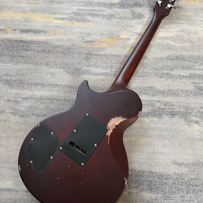 LP Standard Style Electric Guitar with Aged Relic Gold Top(LRG-118)