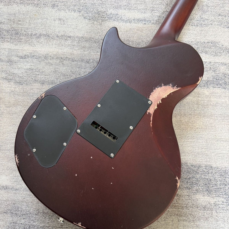LP Standard Style Electric Guitar with Aged Relic Gold Top(LRG-118)