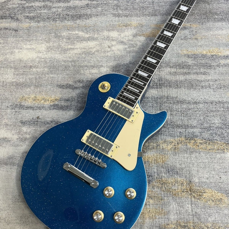LP Standard Style Electric Guitar with Gloss Blue Sparkle Finish(LRG-086)