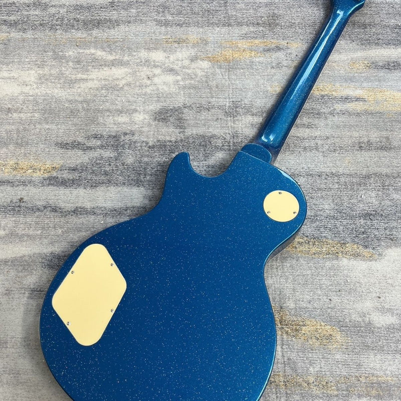 LP Standard Style Electric Guitar with Gloss Blue Sparkle Finish(LRG-086)