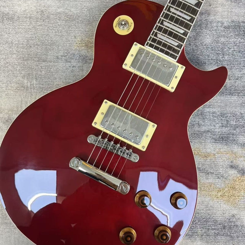 LP Standard Style Electric Guitar with Gloss Wine Red Finish(LRG-141)