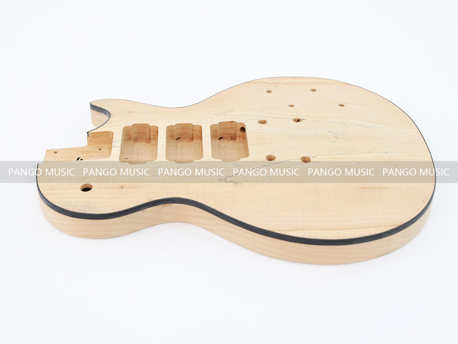 LP Standard Ultra-thin Body DIY Electric Guitar Kit with Spalted Maple Top (LRF-021, Limited Edition)