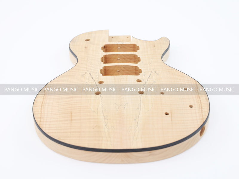 LP Standard Ultra-thin Body DIY Electric Guitar Kit with Spalted Maple Top (LRF-021, Limited Edition)