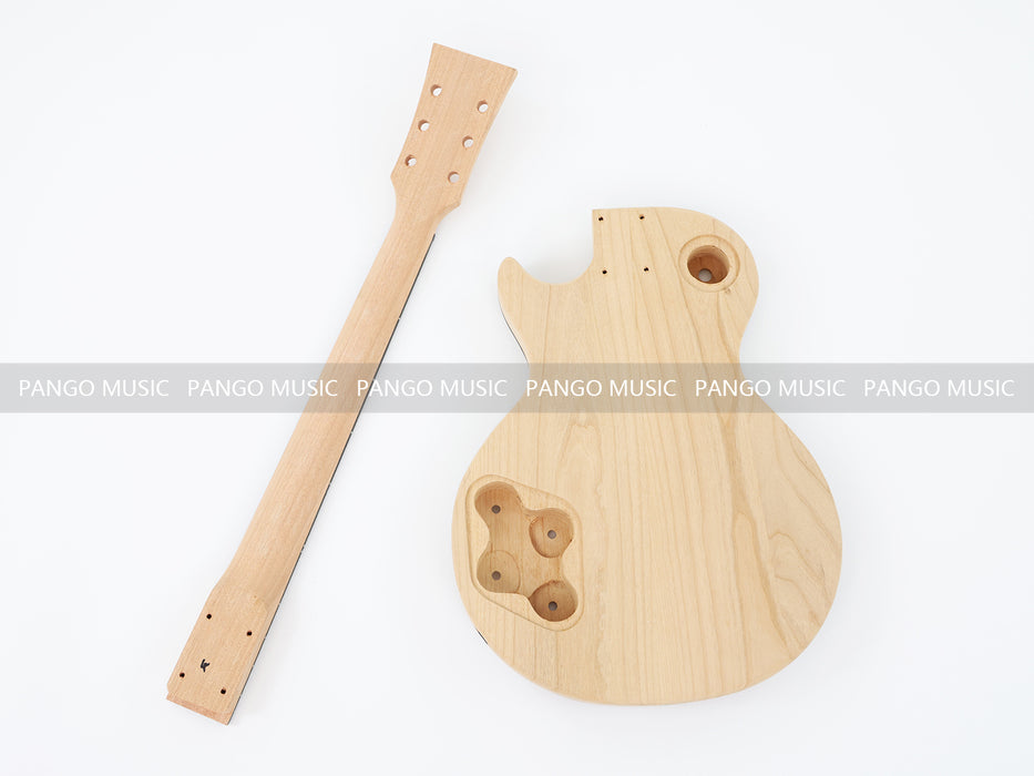LP Standard Ultra-thin Body DIY Electric Guitar Kit with Spalted Maple Top (LRF-021, Limited Edition)