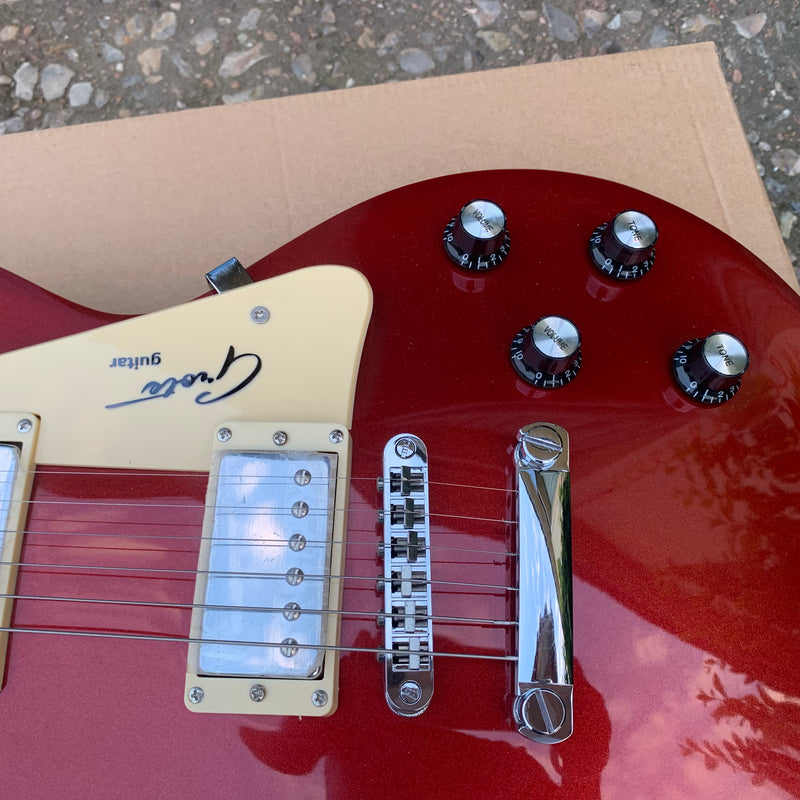 PANGO Music LP Style Electric Guitar with Metallic Sparkling Finish(YMZ-222)