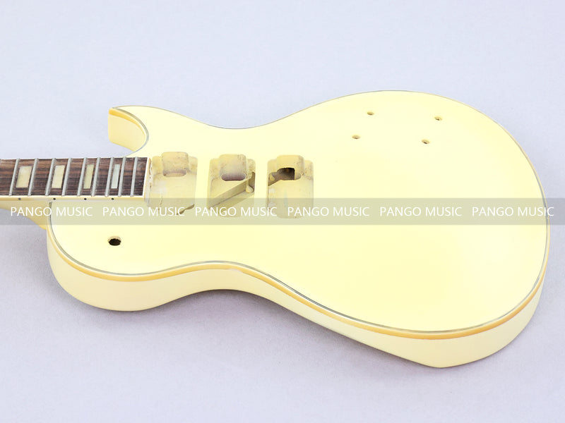LP Style Pre-Finished Satin Ivory DIY Electric Guitar Kit (RTA-017)