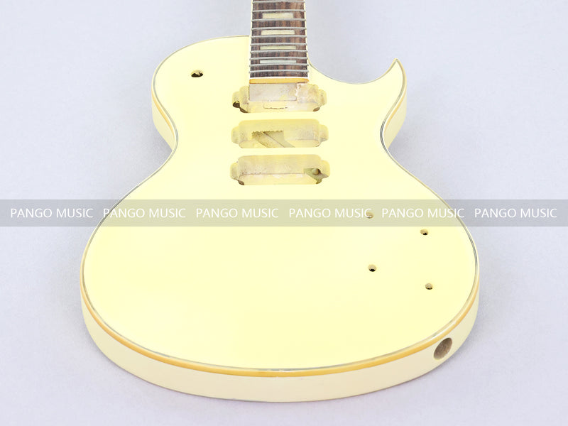 LP Style Pre-Finished Satin Ivory DIY Electric Guitar Kit (RTA-017)