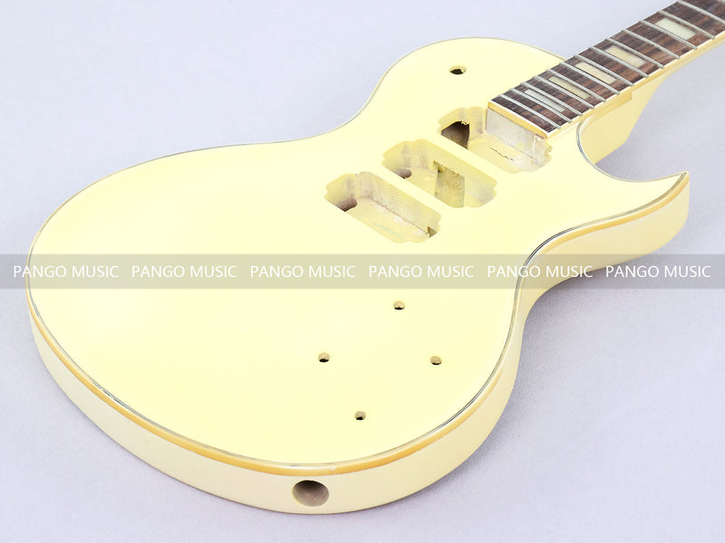 LP Style Pre-Finished Satin Ivory DIY Electric Guitar Kit (RTA-017)