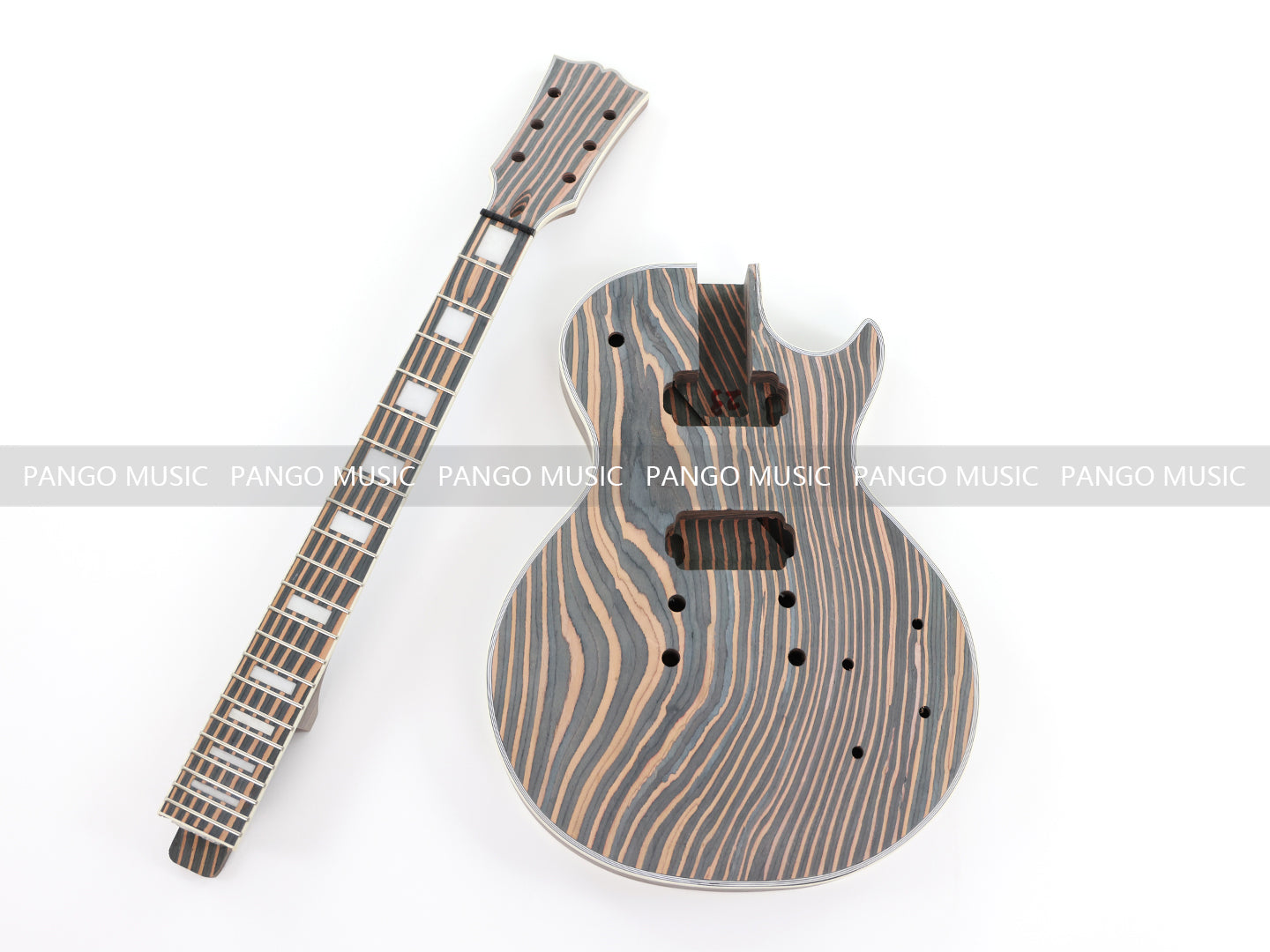 LP Custom Zebrawood DIY Electric Guitar Kit (PLP-066) — Guitar Kit