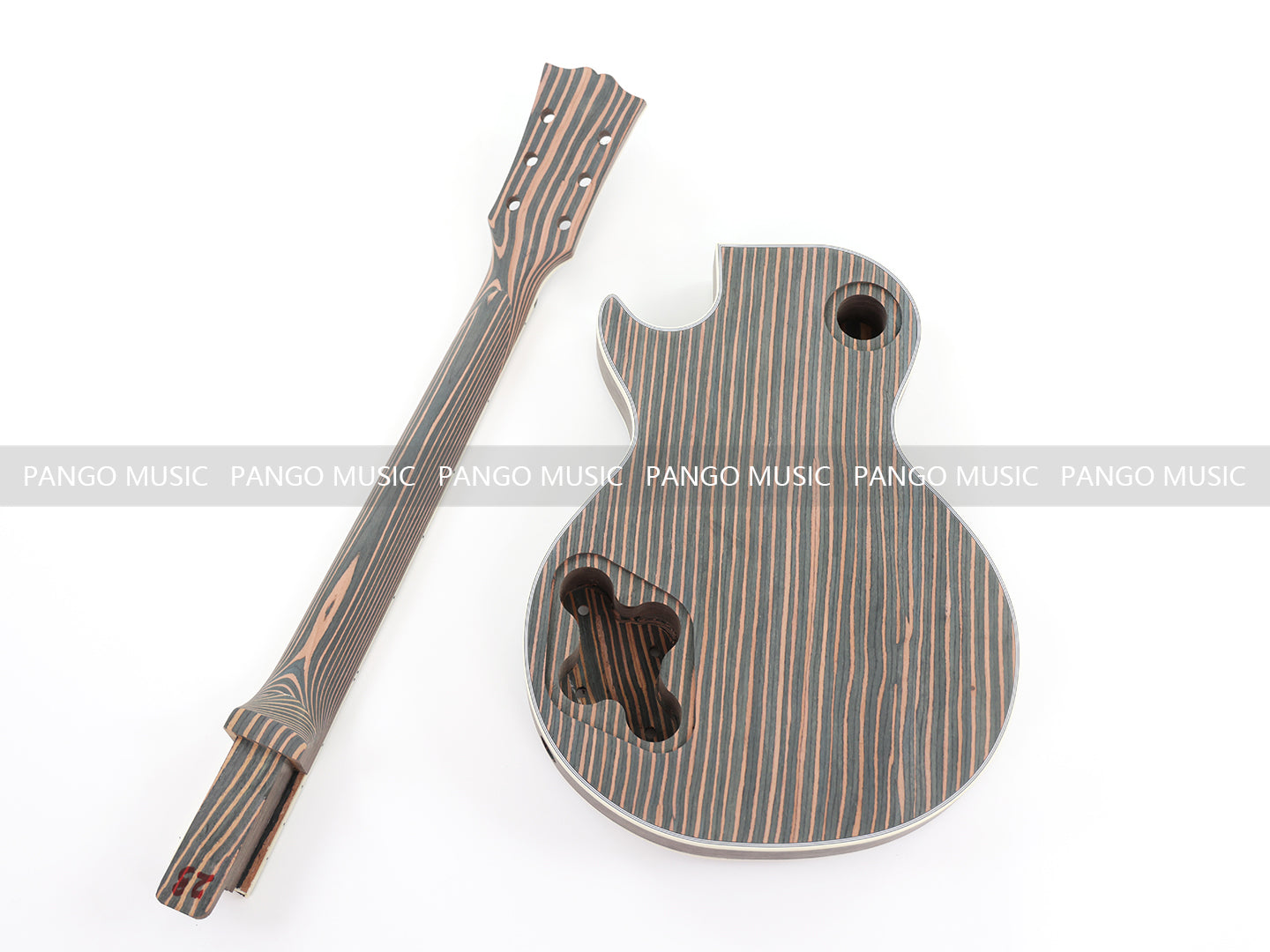 LP Custom Zebrawood DIY Electric Guitar Kit (PLP-066) — Guitar Kit