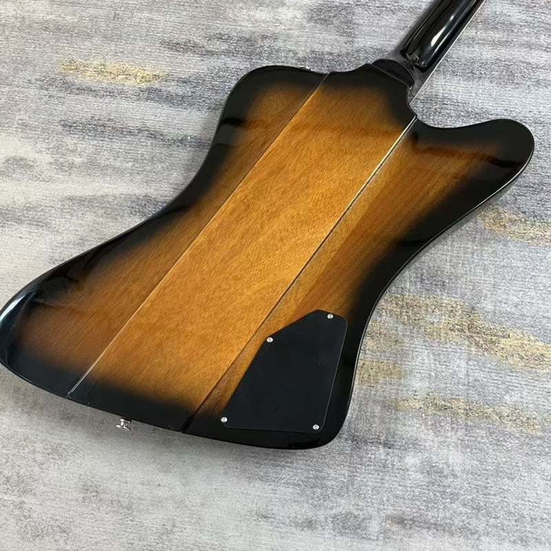 Left-Handed Firebird Style Electric Guitar with Gloss Tobacco Sunburst Finish(LRG-123)