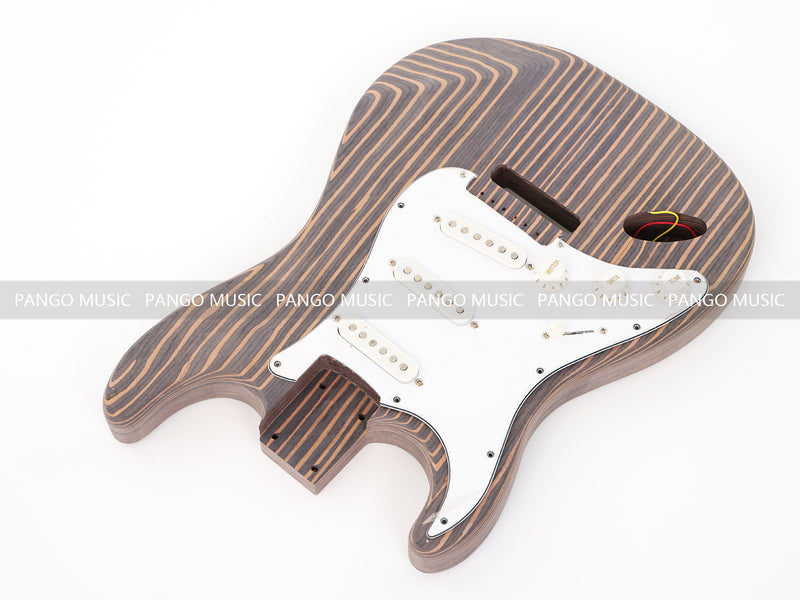 Left Hand All Zebrawood DIY Electric Guitar Kit (PST-512, Limited Edition)