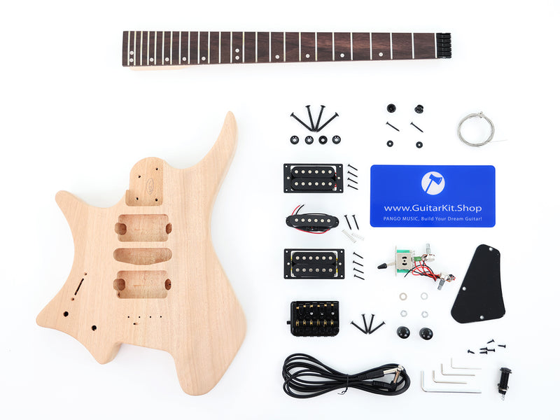 Left-Handed Headless DIY Electric Guitar Kit (ZQN-019F, Fast Shipping, Tariff-free)
