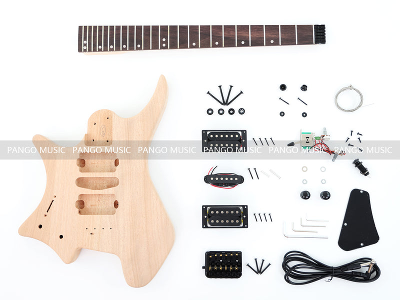 Left-Handed Headless DIY Electric Guitar Kit (ZQN-019F, Fast Shipping, Tariff-free)