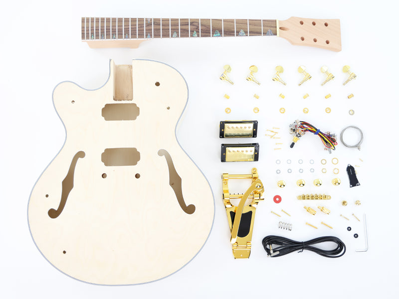 Left Hand Hollow Body L5 DIY Electric Guitar Kit (PL5-075)
