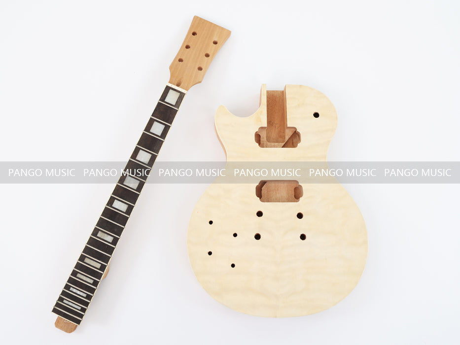 Left Hand LP Standard DIY Electric Guitar Kit with Quilted Maple Top (LRF-018, Limited Edition)