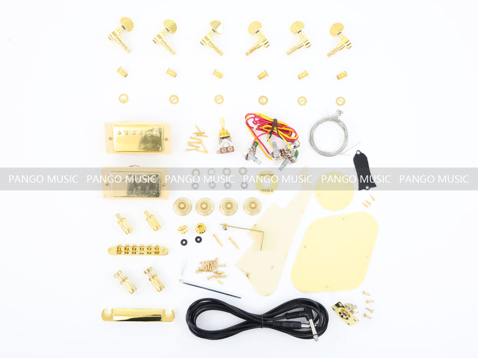 Left Hand LP Standard DIY Electric Guitar Kit with Quilted Maple Top (LRF-018, Limited Edition)