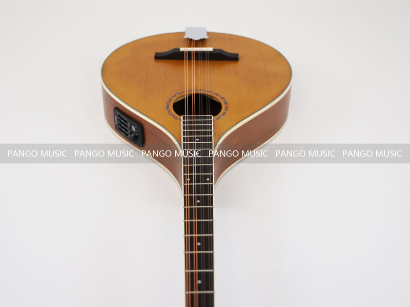 Left-Handed | Solid Red Pine Top | 670mm Scale Length | Built-in EQ Acoustic-Electric Bouzouki (PBZ-607L-X)