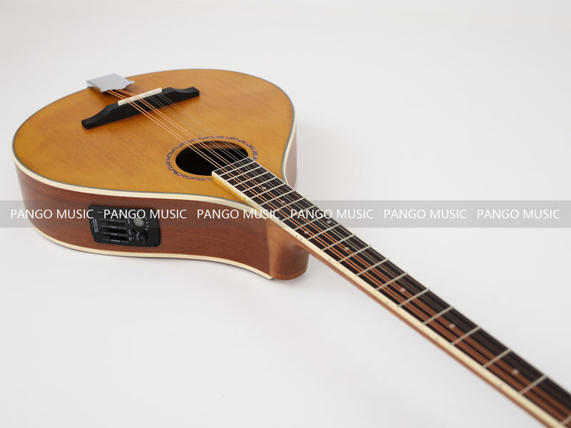 Left-Handed | Solid Red Pine Top | 670mm Scale Length | Built-in EQ Acoustic-Electric Bouzouki (PBZ-607L-X)