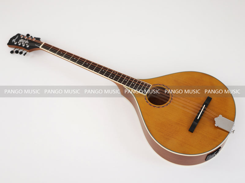 Left-Handed | Solid Red Pine Top | 670mm Scale Length | Built-in EQ Acoustic-Electric Bouzouki (PBZ-607L-X)