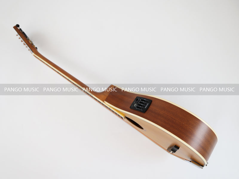 Left-Handed | Solid Red Pine Top | 670mm Scale Length | Built-in EQ Acoustic-Electric Bouzouki (PBZ-607L-X)
