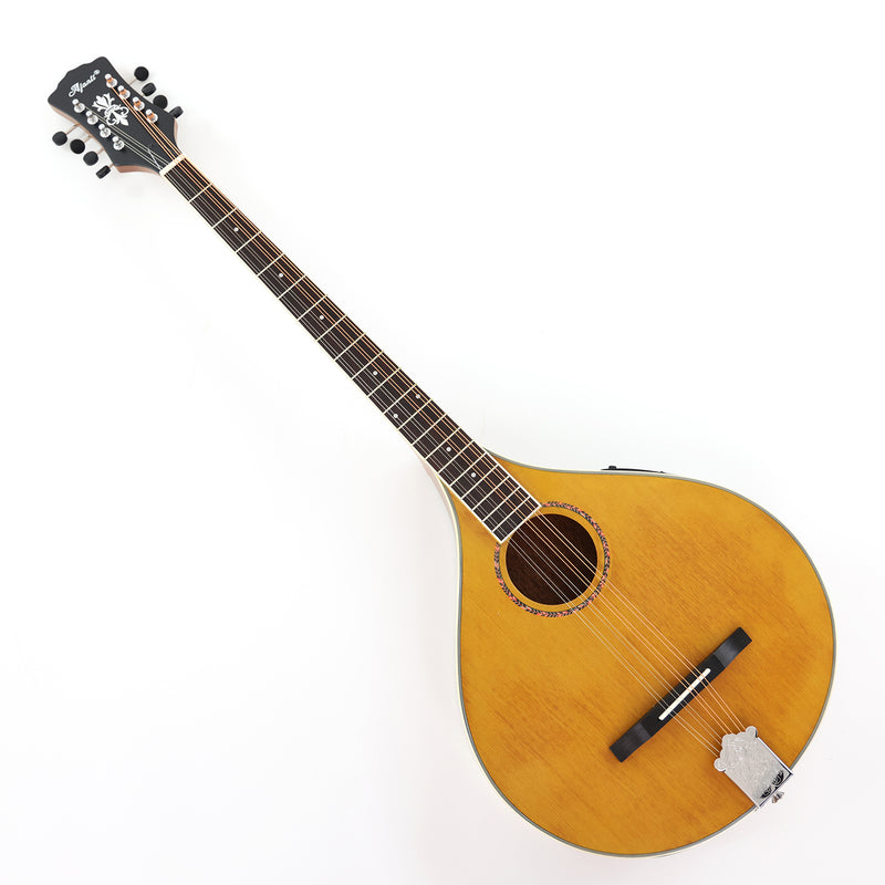 Left-Handed | Solid Red Pine Top | 670mm Scale Length | Built-in EQ Acoustic-Electric Bouzouki (PBZ-607L)