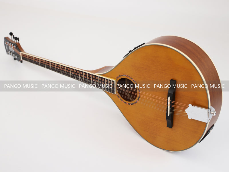 Left-Handed | Solid Red Pine Top | 670mm Scale Length | Built-in EQ Acoustic-Electric Bouzouki (PBZ-607L-X)