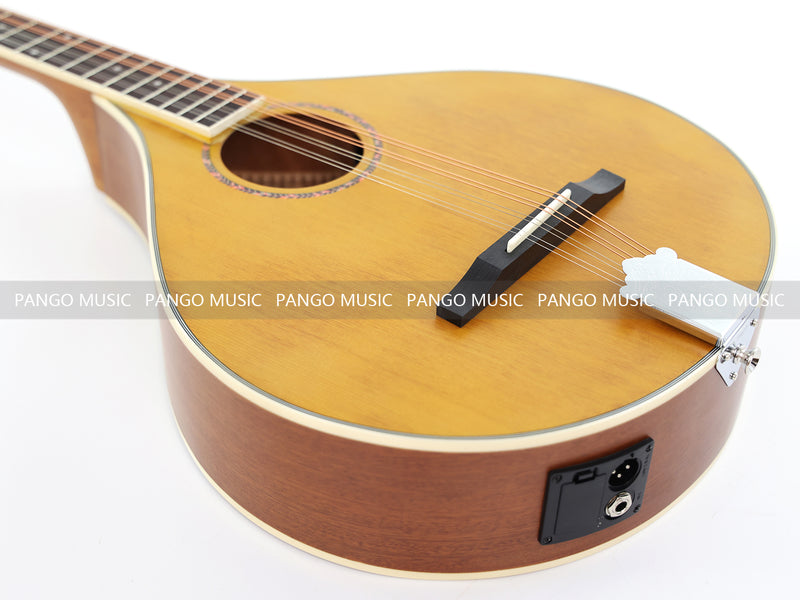 Left-Handed | Solid Red Pine Top | 670mm Scale Length | Built-in EQ Acoustic-Electric Bouzouki (PBZ-607L)