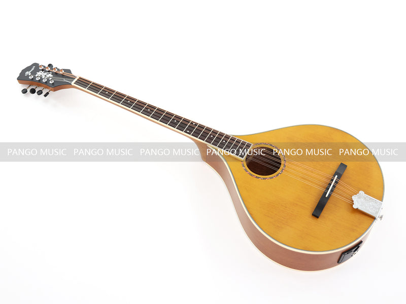 Left-Handed | Solid Red Pine Top | 670mm Scale Length | Built-in EQ Acoustic-Electric Bouzouki (PBZ-607L)