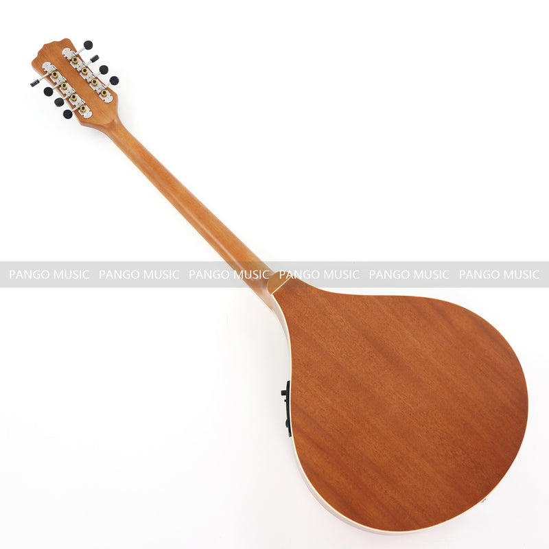 Left-Handed | Solid Red Pine Top | 670mm Scale Length | Built-in EQ Acoustic-Electric Bouzouki (PBZ-607L)