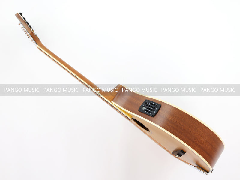 Left-Handed | Solid Red Pine Top | 670mm Scale Length | Built-in EQ Acoustic-Electric Bouzouki (PBZ-607L)