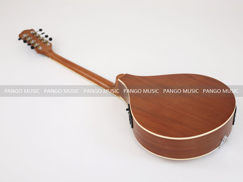 Left-Handed | Solid Red Pine Top | 670mm Scale Length | Built-in EQ Acoustic-Electric Bouzouki (PBZ-607L-X)
